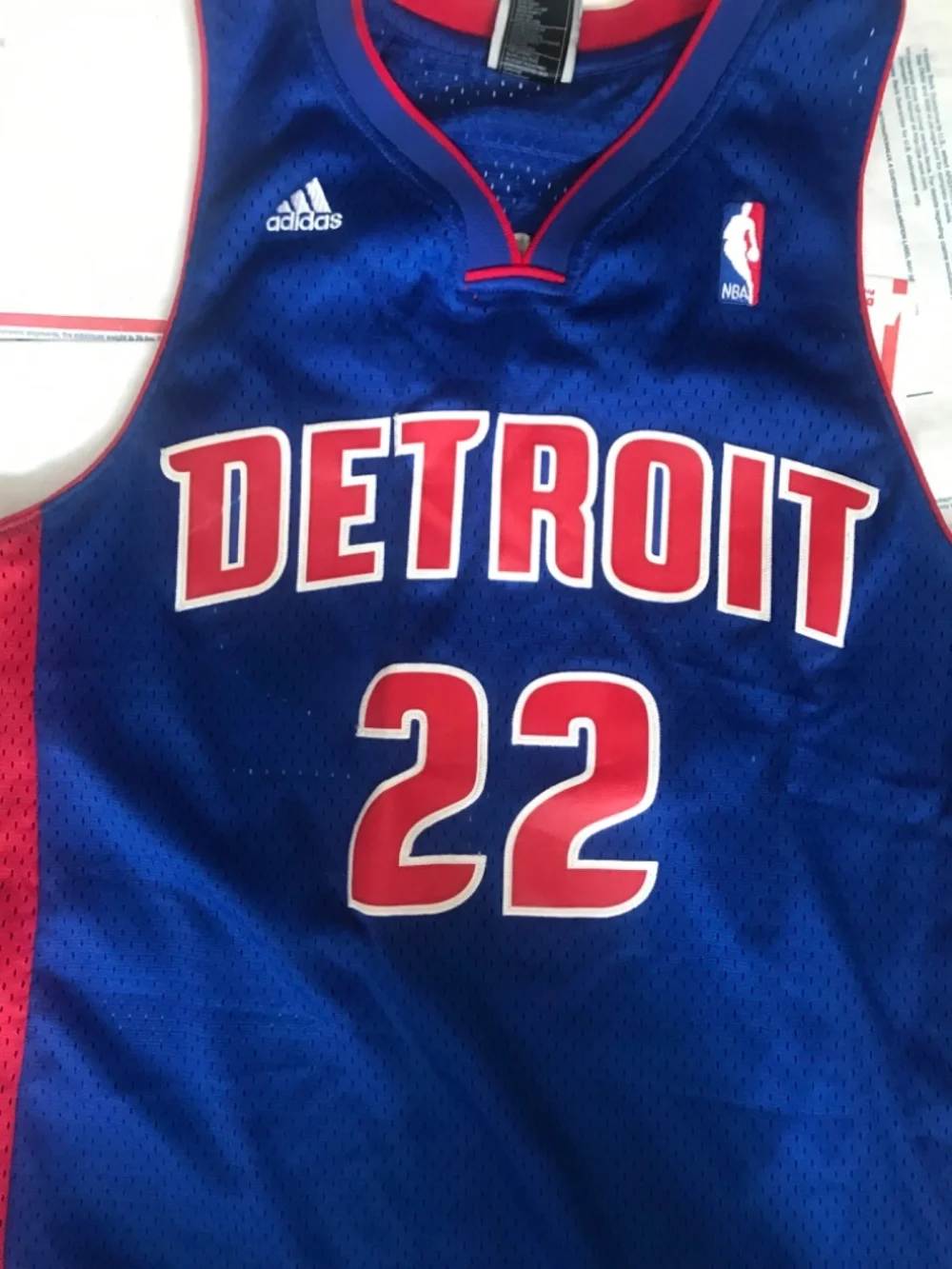Men’s Rare Vintage Tayshaun Prince Adidas Detroit Pistons Jersey Size Medium
